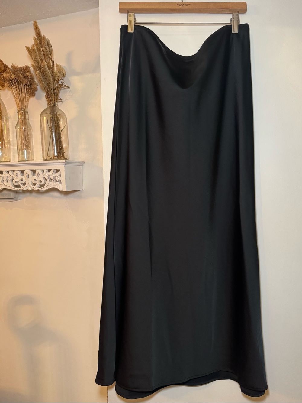 a new day Black Satin skirt